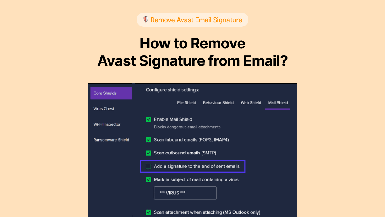 How to Remove  Avast Signature from Email_